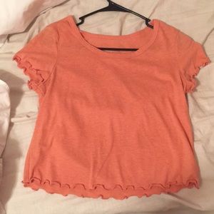 Sun kissed orange crop top/short shirt